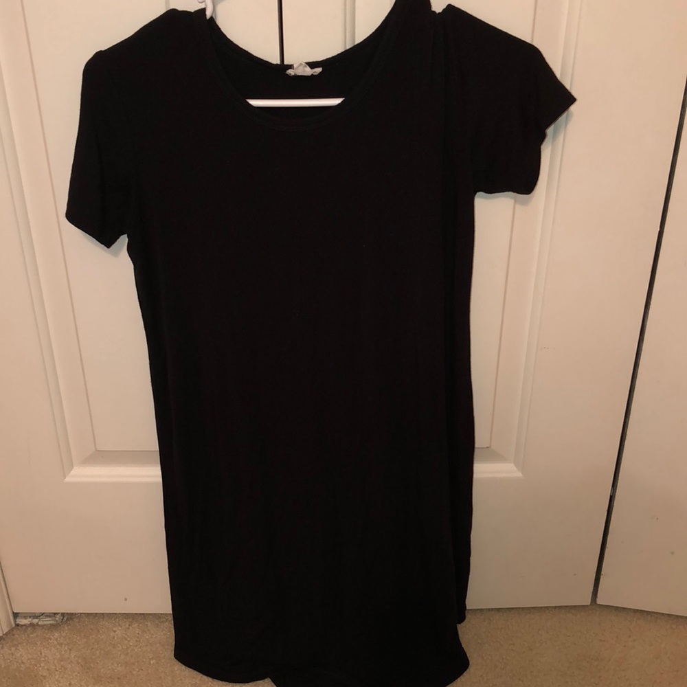 Black T-shirt dress